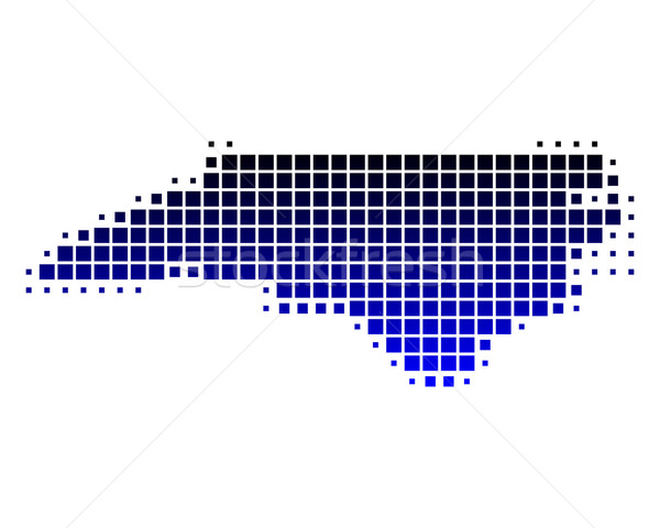 карта Северная Каролина синий шаблон Америки квадратный Сток-фото © rbiedermann