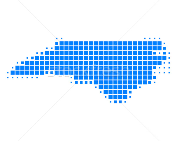 Mappa Carolina del Nord blu pattern america piazza Foto d'archivio © rbiedermann