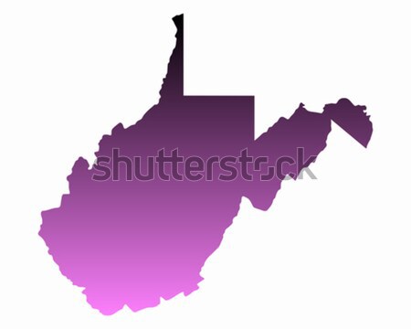 Karte West Virginia Reise rosa america lila Stock foto © rbiedermann