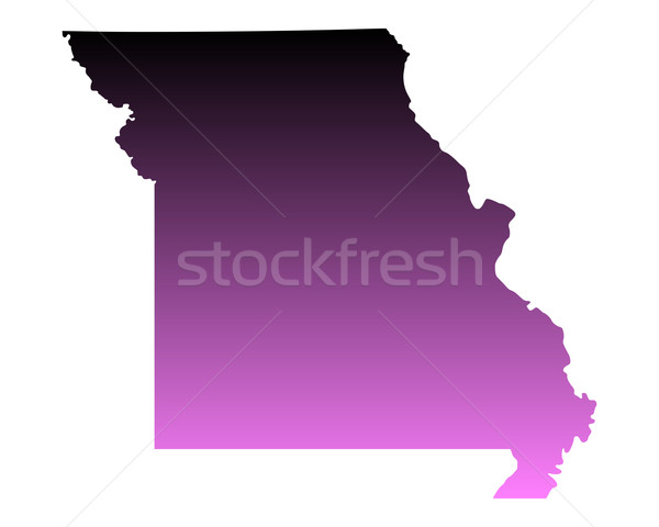 Kaart Missouri reizen roze amerika USA Stockfoto © rbiedermann