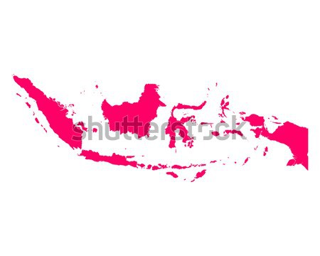 Mapa Indonesia fondo rosa línea púrpura Foto stock © rbiedermann