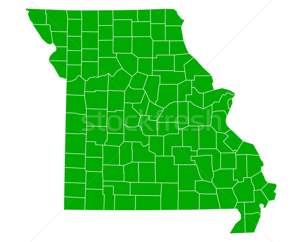 Kaart Missouri achtergrond groene lijn vector Stockfoto © rbiedermann