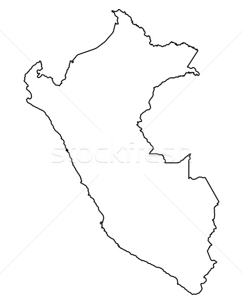 Mappa Perù isolato illustrazione Foto d'archivio © rbiedermann
