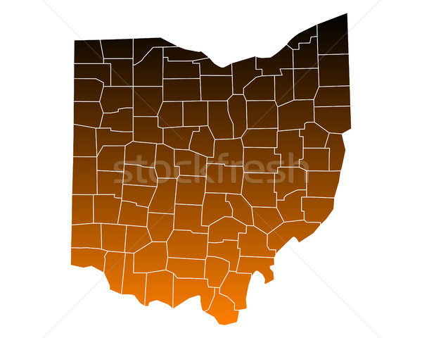 Map of Ohio Stock photo © rbiedermann