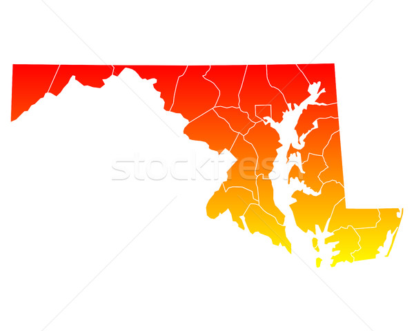 Map of Maryland Stock photo © rbiedermann