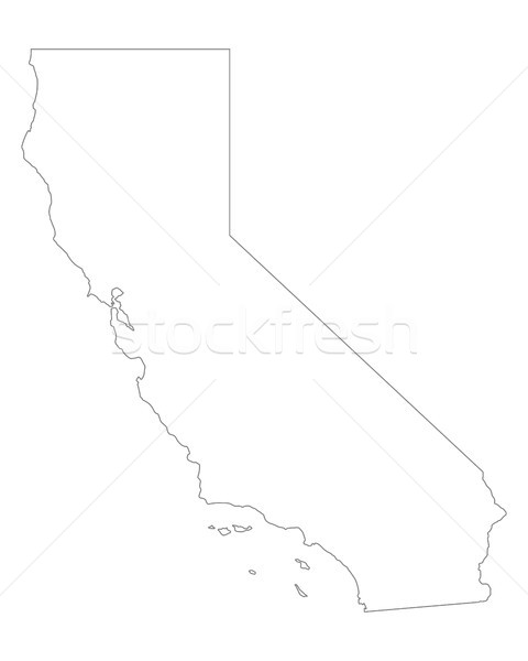 Kaart Californië achtergrond lijn USA Stockfoto © rbiedermann