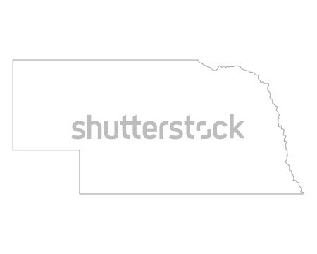 Mappa Nebraska sfondo line USA Foto d'archivio © rbiedermann