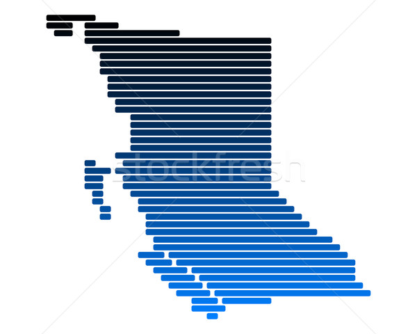 Map of British Columbia Stock photo © rbiedermann