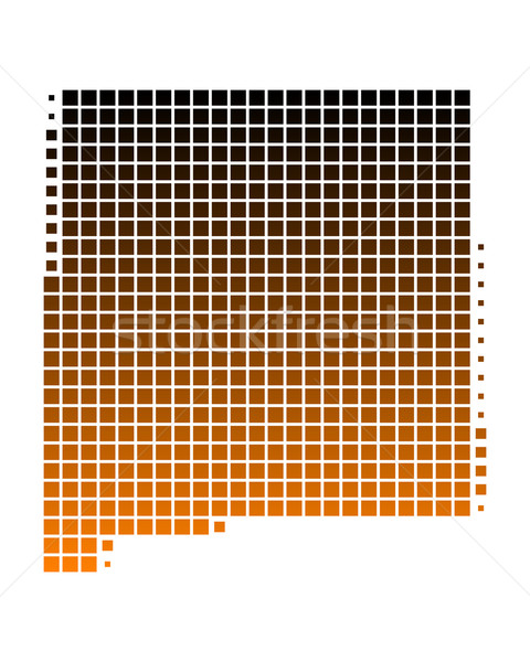Mapa Novo México padrão américa praça ilustração Foto stock © rbiedermann