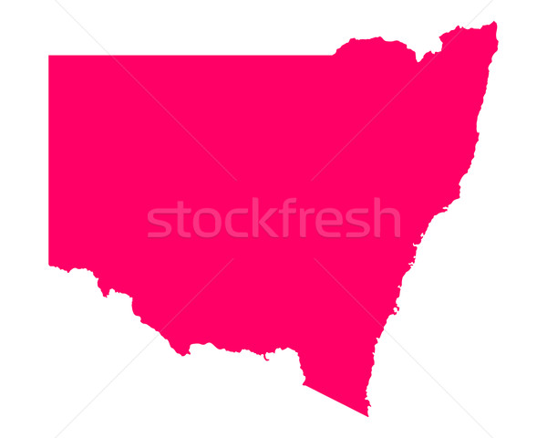 Térkép Új-Dél-Wales új lila vektor izolált Stock fotó © rbiedermann