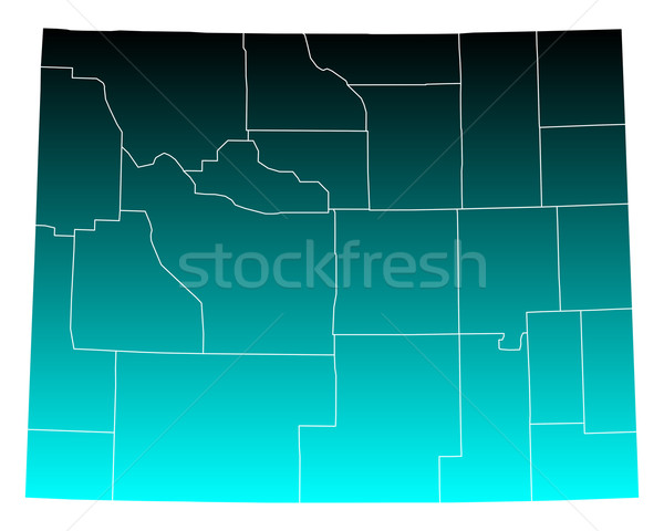 Map of Wyoming Stock photo © rbiedermann