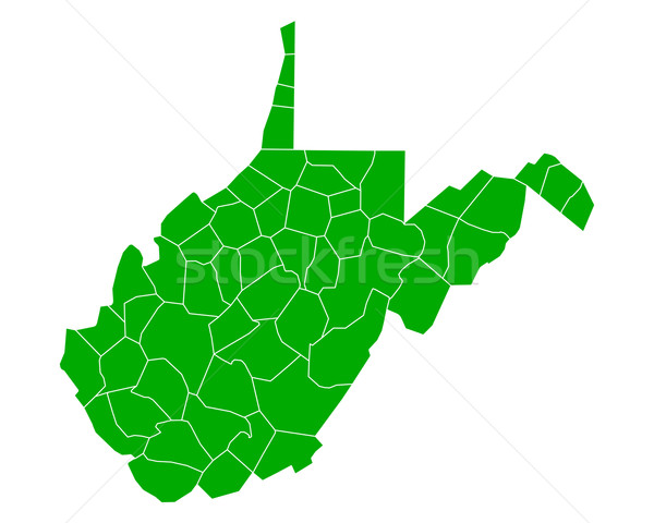 Térkép Nyugat-Virginia háttér zöld vonal vektor Stock fotó © rbiedermann