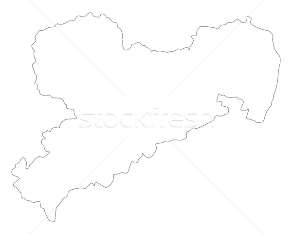 Map of Saxony Stock photo © rbiedermann
