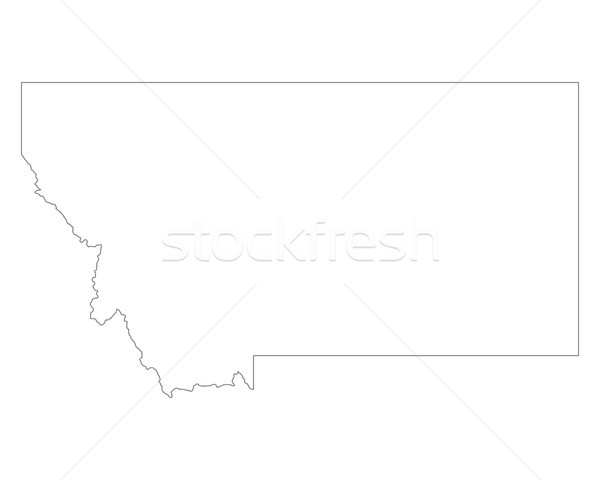 Carte Montana fond ligne USA [[stock_photo]] © rbiedermann