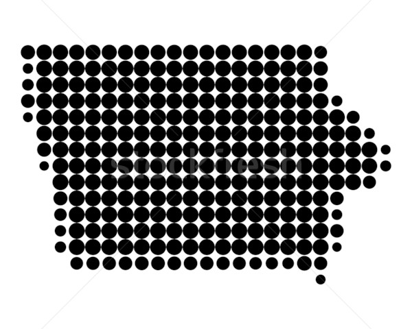 Mappa Iowa nero pattern america cerchio Foto d'archivio © rbiedermann