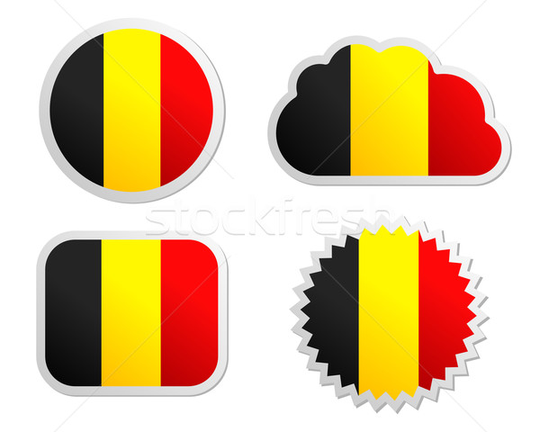 België vlag papier ontwerp teken Stockfoto © rbiedermann