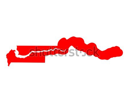Térkép Gambia piros vektor izolált Stock fotó © rbiedermann