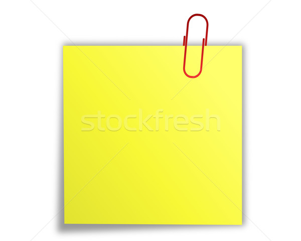 Note paper with paper clip Stock photo © rbiedermann