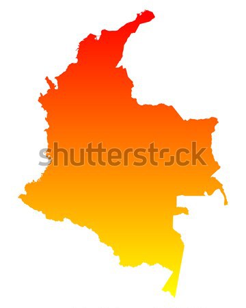 Map of Colombia Stock photo © rbiedermann