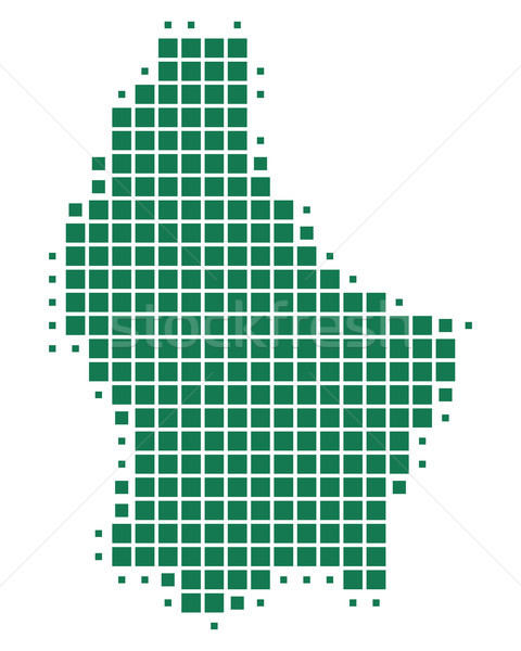 Mapa Luxemburgo fondo verde cuadrados punto Foto stock © rbiedermann