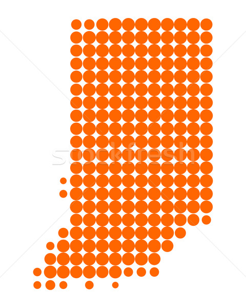 Mapa Indiana patrón América círculo EUA Foto stock © rbiedermann