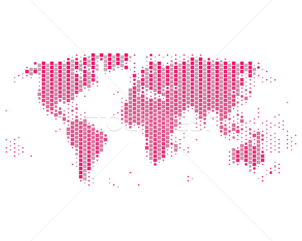 Foto stock: Mapa · do · mundo · mapa · rosa · roxo · praça · vetor