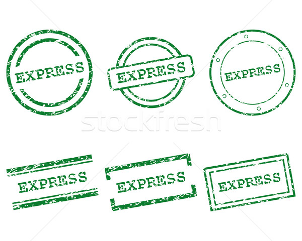 экспресс марок штампа Vintage графических кнопки Сток-фото © rbiedermann