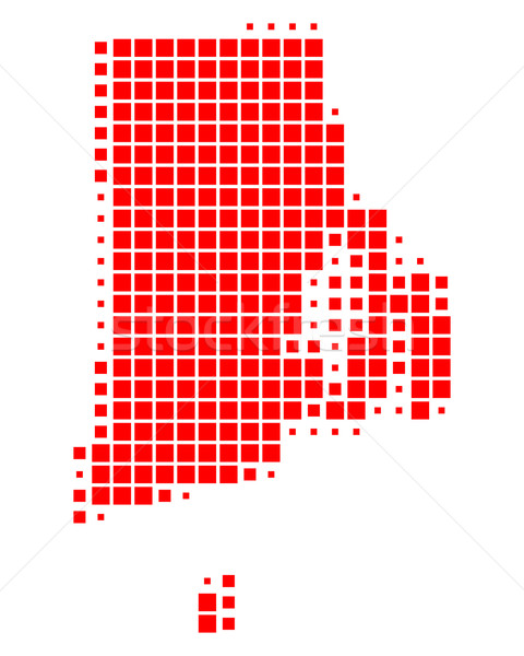 Térkép Rhode Island piros minta USA tér Stock fotó © rbiedermann