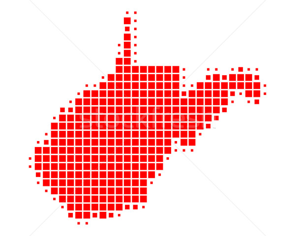 地図 ウェストバージニア州 赤 パターン 米国 広場 ストックフォト © rbiedermann