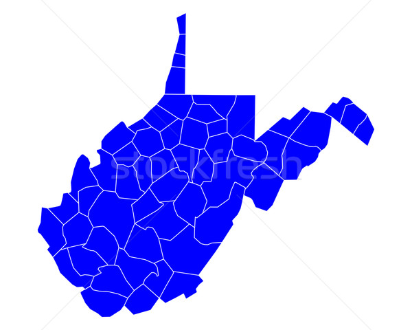 Mapa Virginia azul EUA vector Virginia Foto stock © rbiedermann
