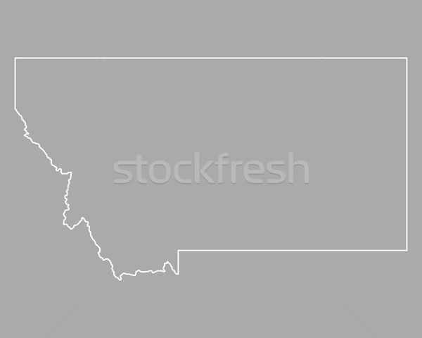карта Монтана США вектора изолированный иллюстрация Сток-фото © rbiedermann