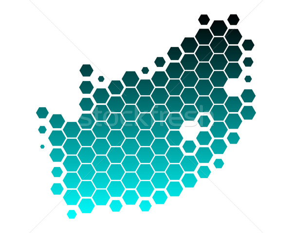 Térkép Dél-Afrika világ futball Föld zöld Stock fotó © rbiedermann