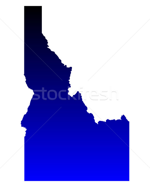 Mapa Idaho azul viaje América EUA Foto stock © rbiedermann