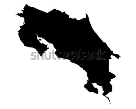 Mapa Costa Rica preto vetor isolado Foto stock © rbiedermann