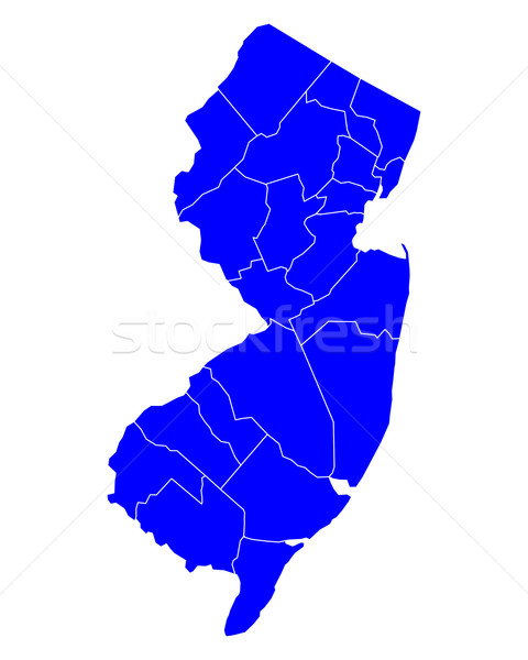 Mappa New Jersey blu viaggio nuovo USA Foto d'archivio © rbiedermann