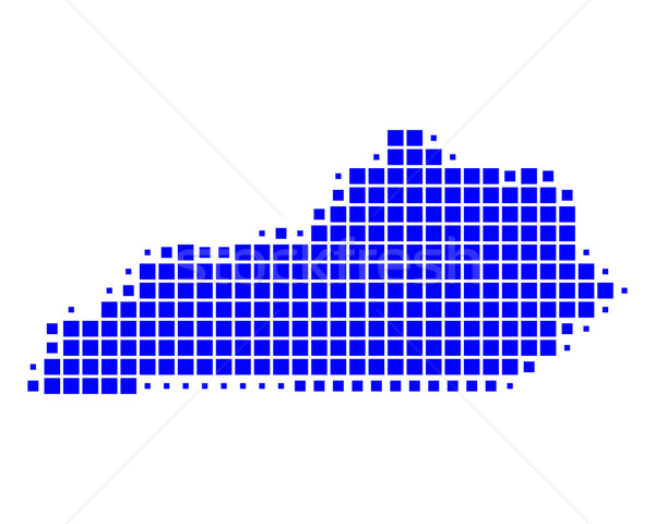 地図 ケンタッキー州 青 パターン アメリカ 米国 ストックフォト © rbiedermann
