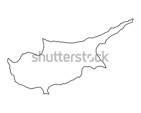 Foto stock: Mapa · Chipre · aislado · ilustración