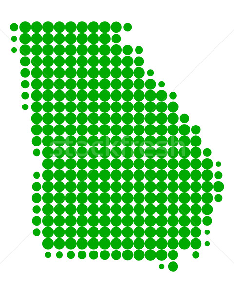 Pokaż Gruzja zielone wzór Ameryki kółko Zdjęcia stock © rbiedermann