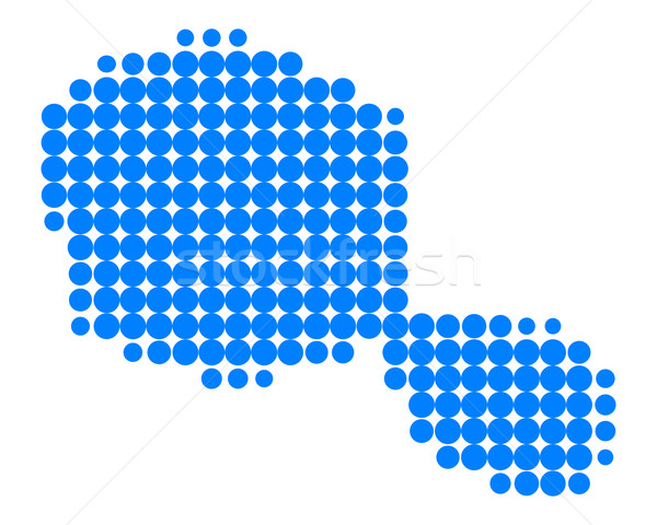 Mappa tahiti blu pattern cerchio punto Foto d'archivio © rbiedermann