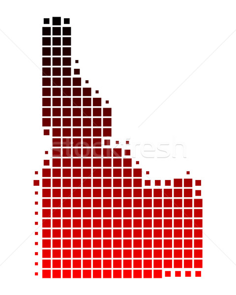 карта Айдахо красный шаблон Америки квадратный Сток-фото © rbiedermann