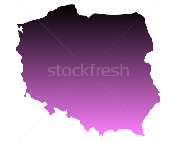 карта Польша розовый вектора изолированный Сток-фото © rbiedermann