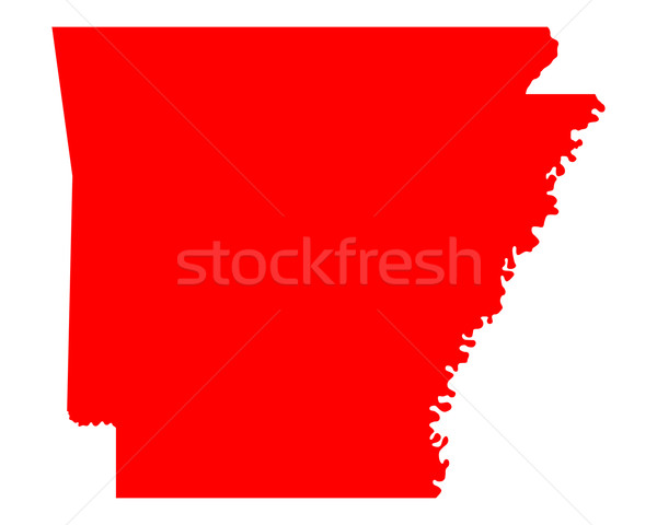 Térkép Arkansas utazás piros Amerika USA Stock fotó © rbiedermann