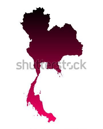 Térkép Thaiföld utazás rózsaszín vektor Stock fotó © rbiedermann