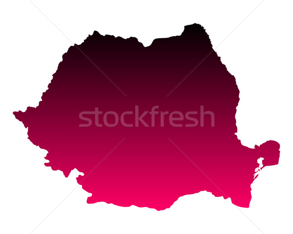 Karte Rumänien rosa lila Vektor isoliert Stock foto © rbiedermann
