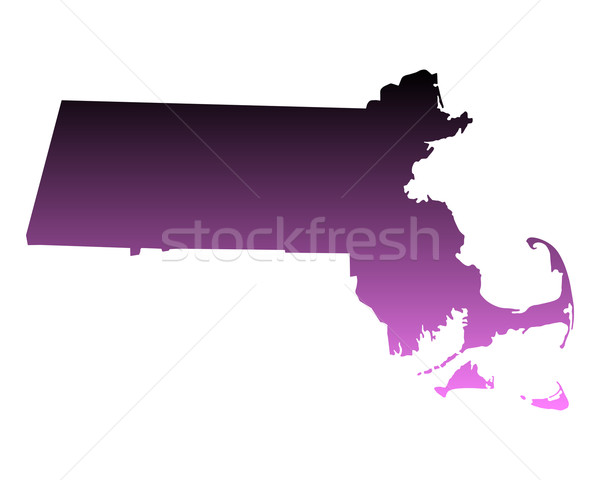 Karte Massachusetts Reise rosa america USA Stock foto © rbiedermann