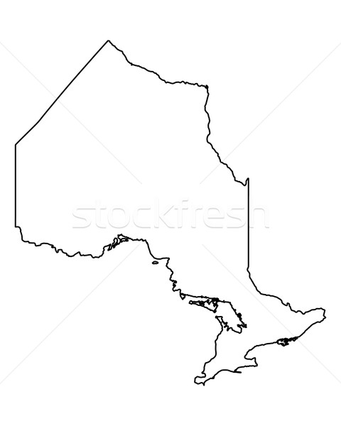 Carte ontario Canada isolé illustration gris Photo stock © rbiedermann
