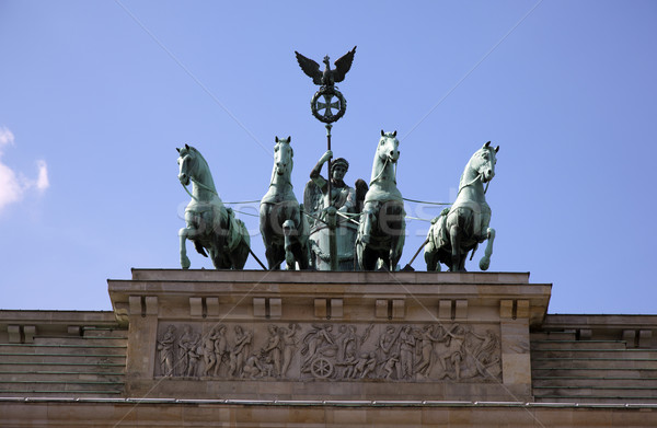 Berlin detaliu constructii soare statuie poartă Imagine de stoc © rbouwman
