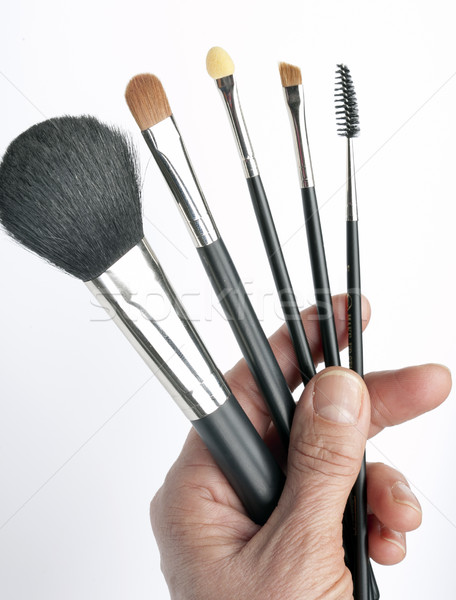 Brosse cosmétiques visage noir blanche outil [[stock_photo]] © rbouwman