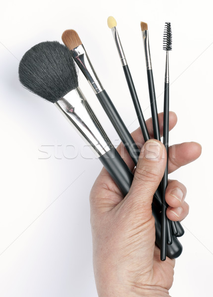 Brosse cosmétiques visage noir blanche outil [[stock_photo]] © rbouwman