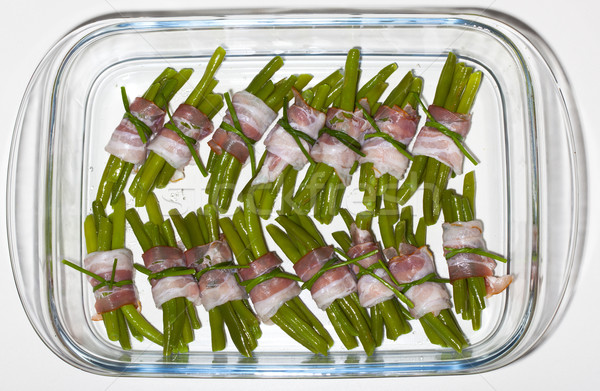 Fèves haricots verts alimentaire santé fond vert [[stock_photo]] © rbouwman